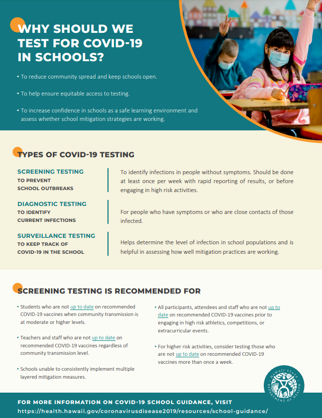 Why should we test for COVID-19 in schools?